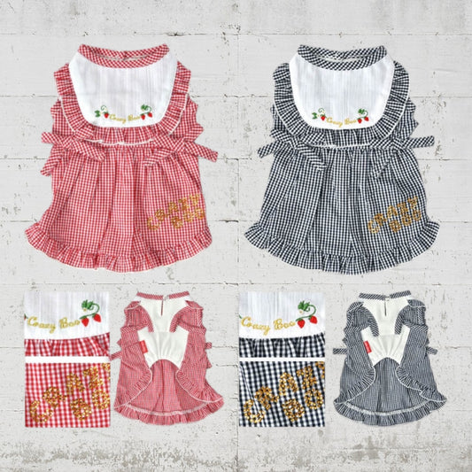 ストロベリーチェックワンピ