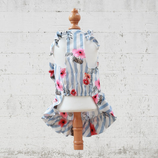 Floral striped dress