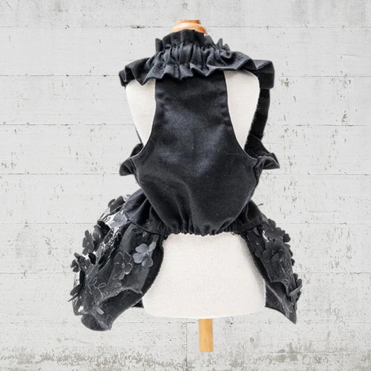 ブラックフラワーワンピ