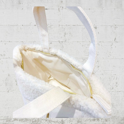 デニムローズ　ボアトート