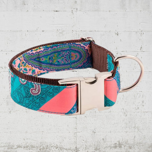 Ｂrott　ピンクペイズリー首輪