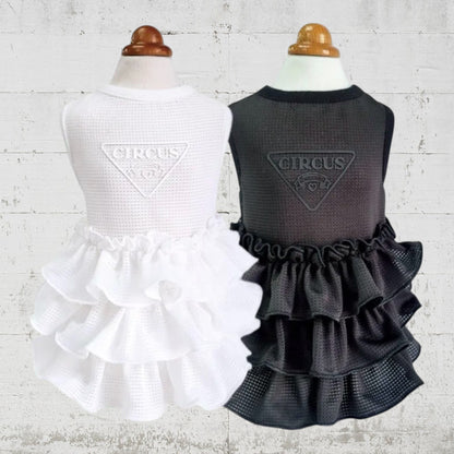 アウトレットセール！！！チェックプリントメッシュフリルワンピ