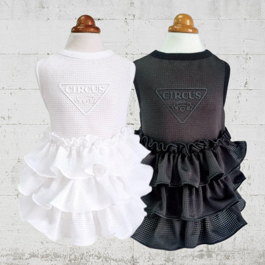 アウトレットセール！！！チェックプリントメッシュフリルワンピ