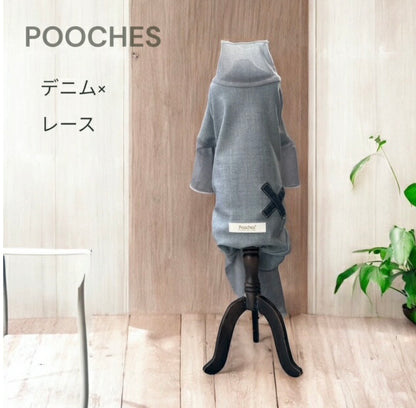 プーチーズ　デニムレース　ブーツカット