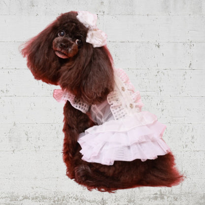 モノトーンフリルチェックワンピ