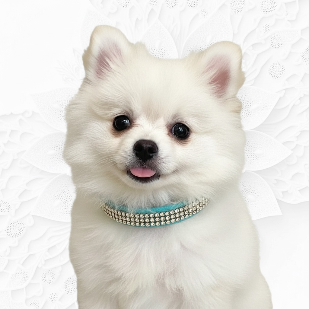 SusanLanci　ティファニーブルー首輪　スワロクリスタルゴールド,オーロラ