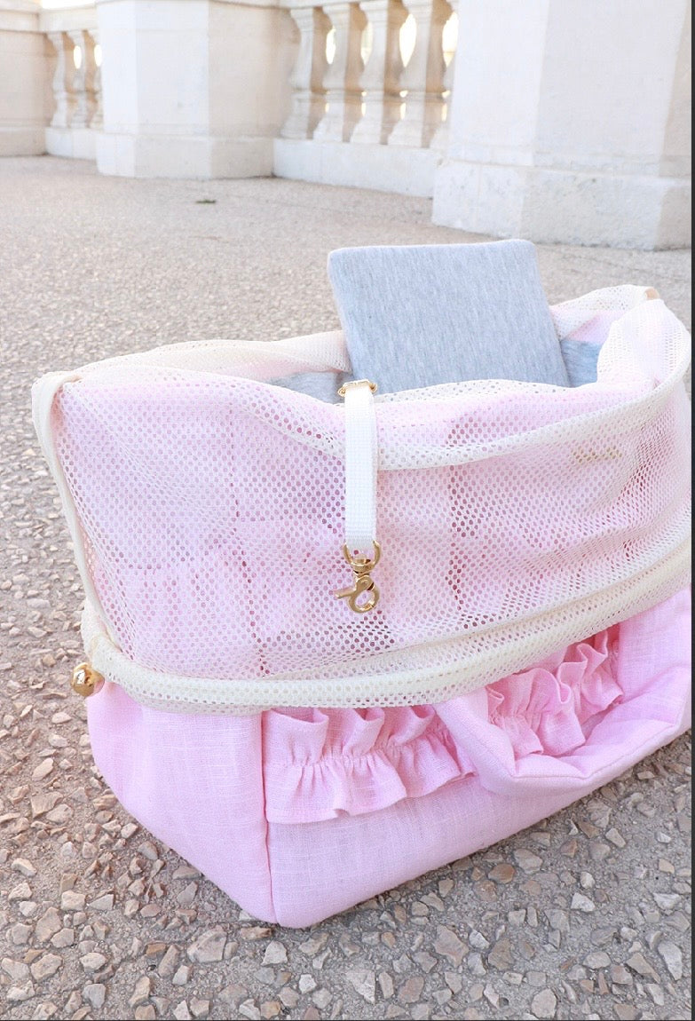 Mimtto Sherbet Linen Ruffle Bag