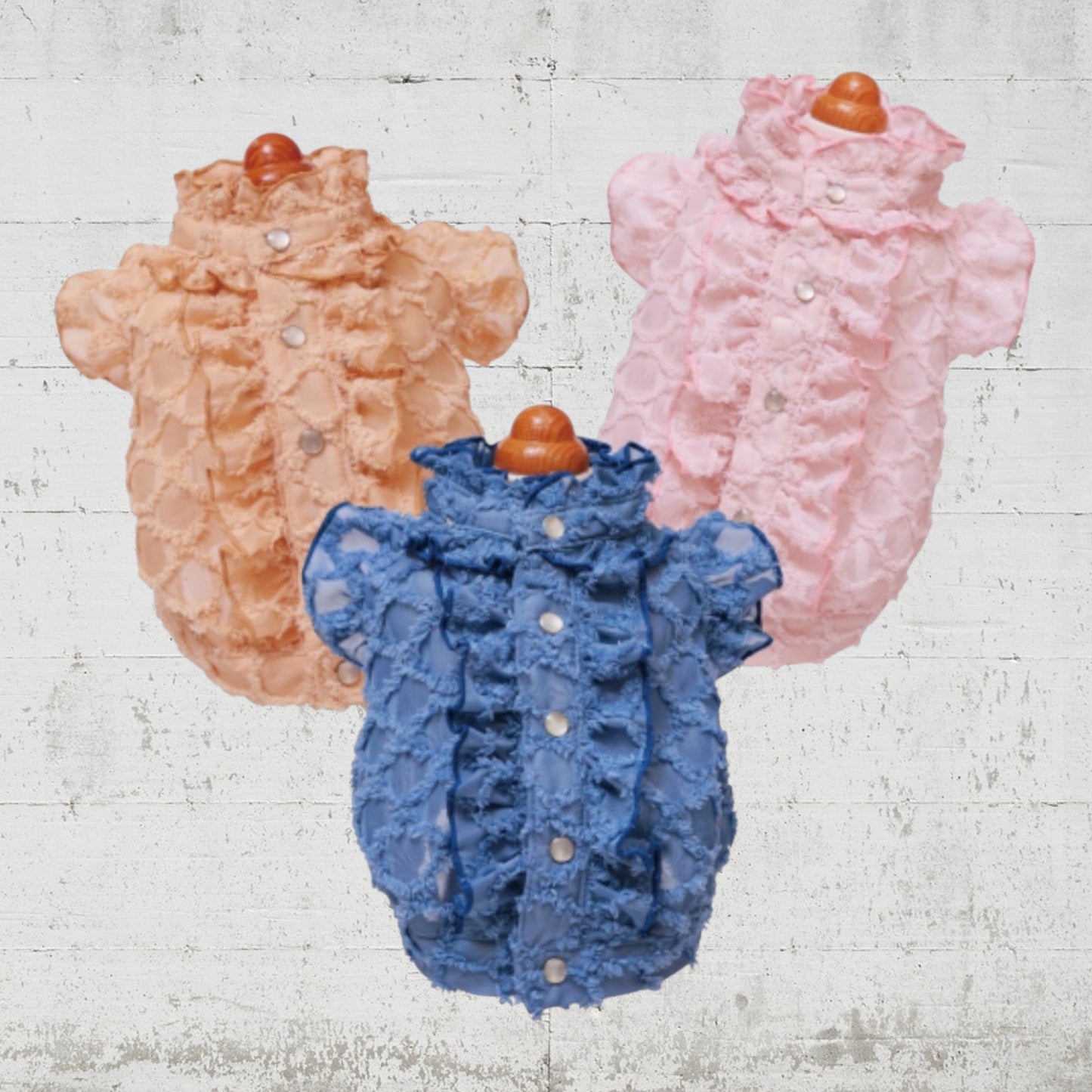 フリンジフリルブラウス