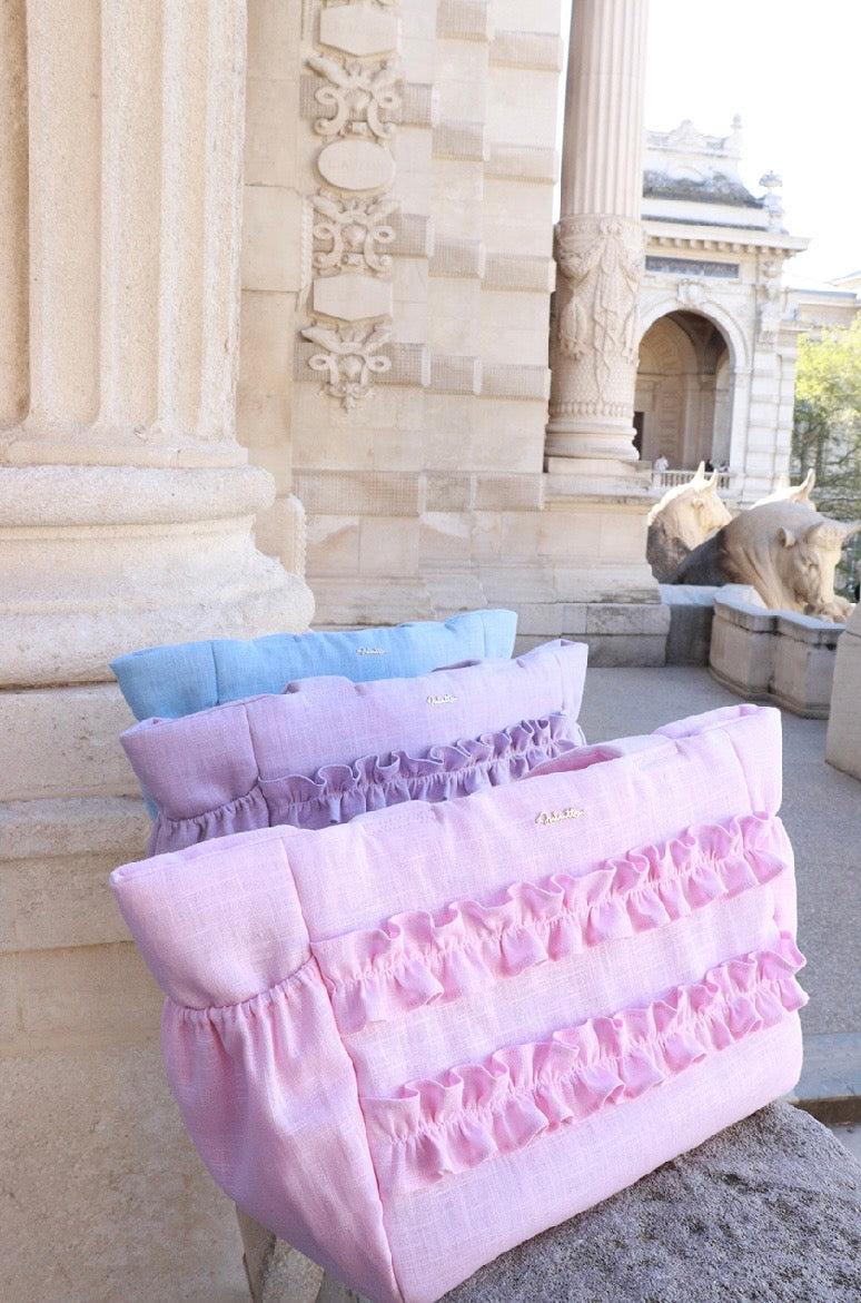 Mimtto Sherbet Linen Ruffle Bag
