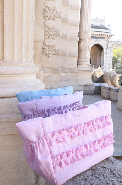 Mimtto Sherbet Linen Ruffle Bag