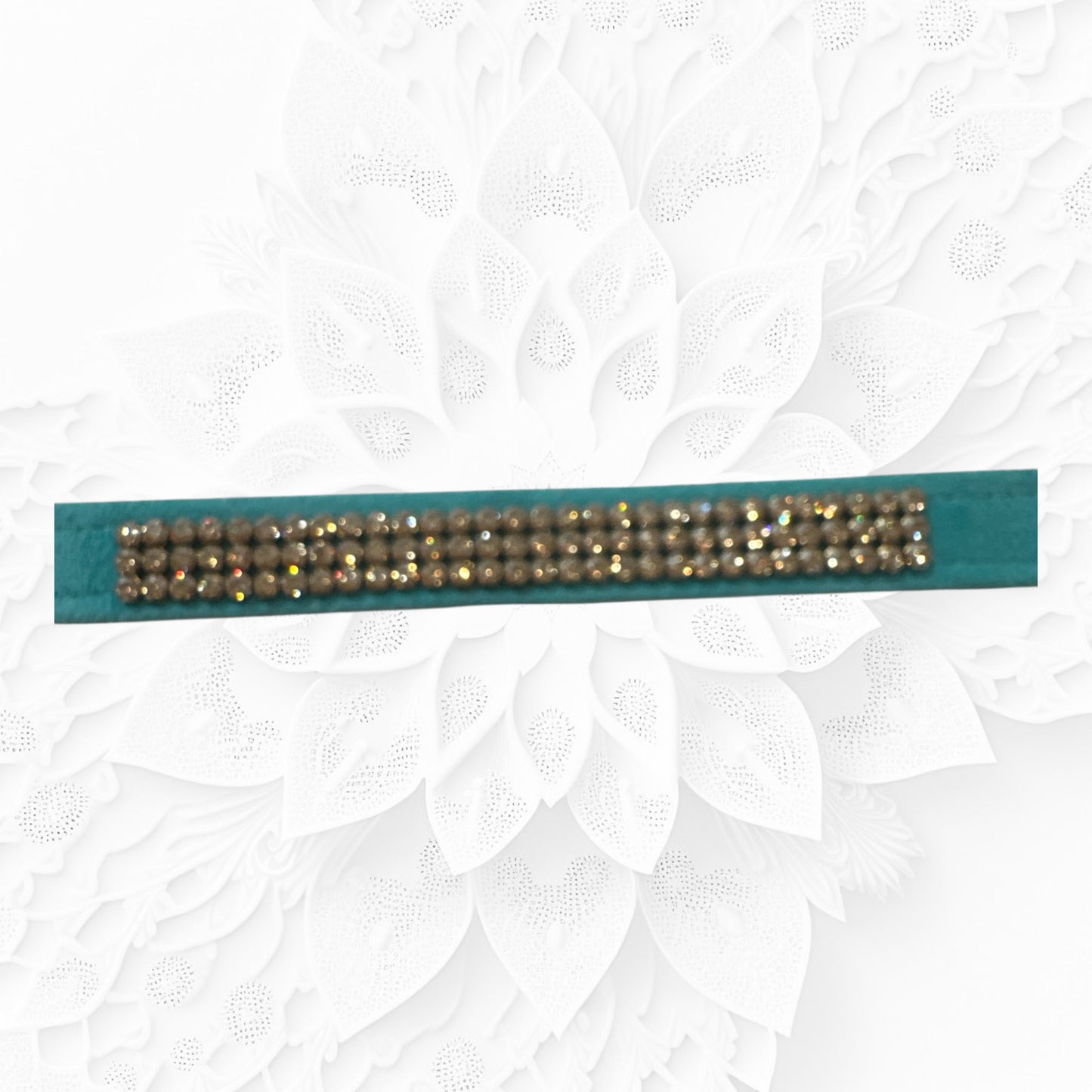 SusanLanci　ティファニーブルー首輪　スワロクリスタルゴールド,オーロラ