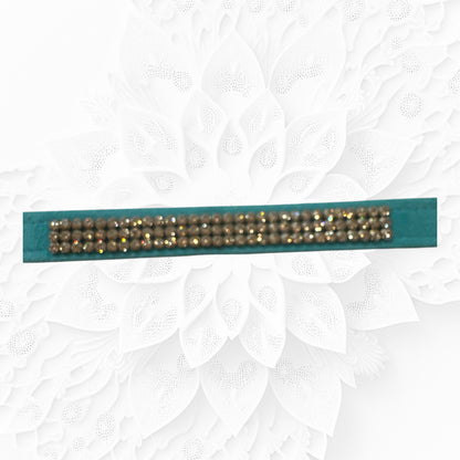 SusanLanci　ティファニーブルー首輪　スワロクリスタルゴールド,オーロラ