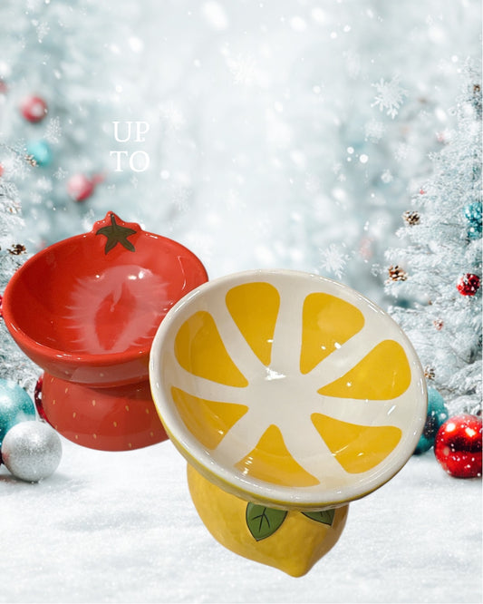 陶器製脚付フードボウル　フルーツ