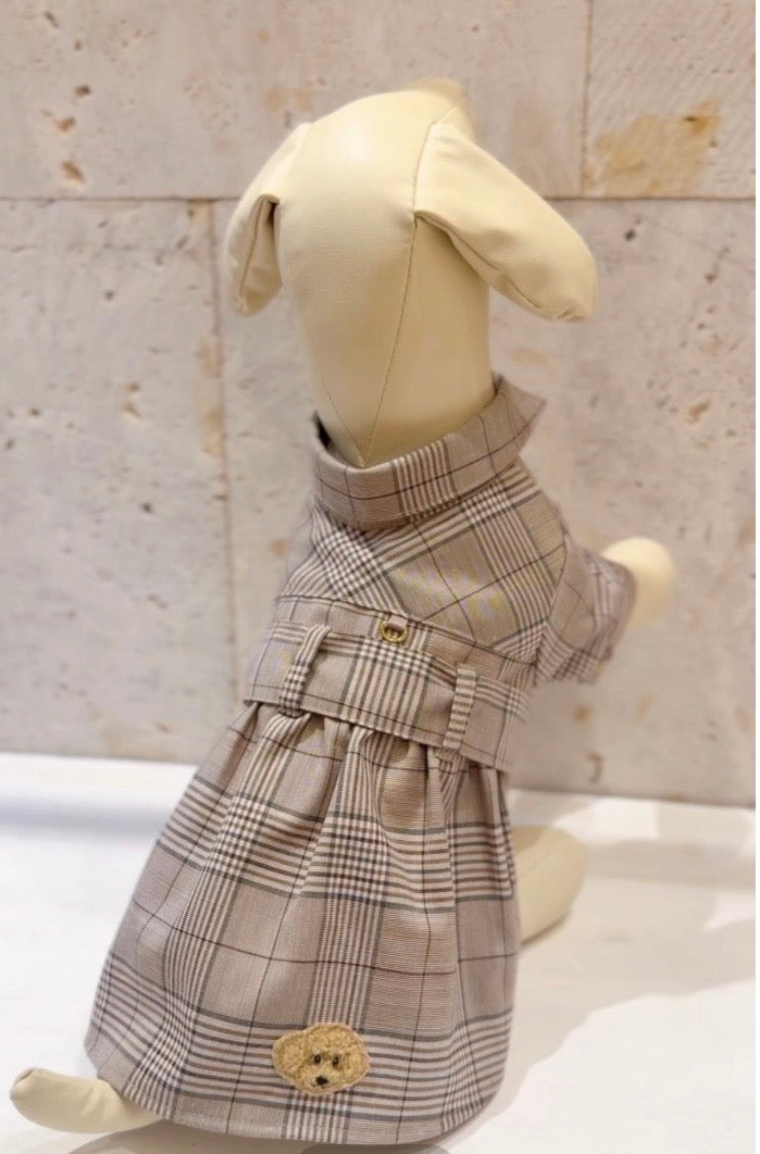 DENIMROSE  ワッペンチェックワンピース