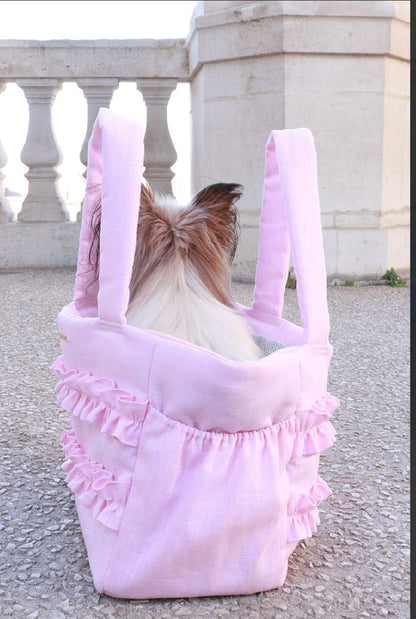 Mimtto Sherbet Linen Ruffle Bag