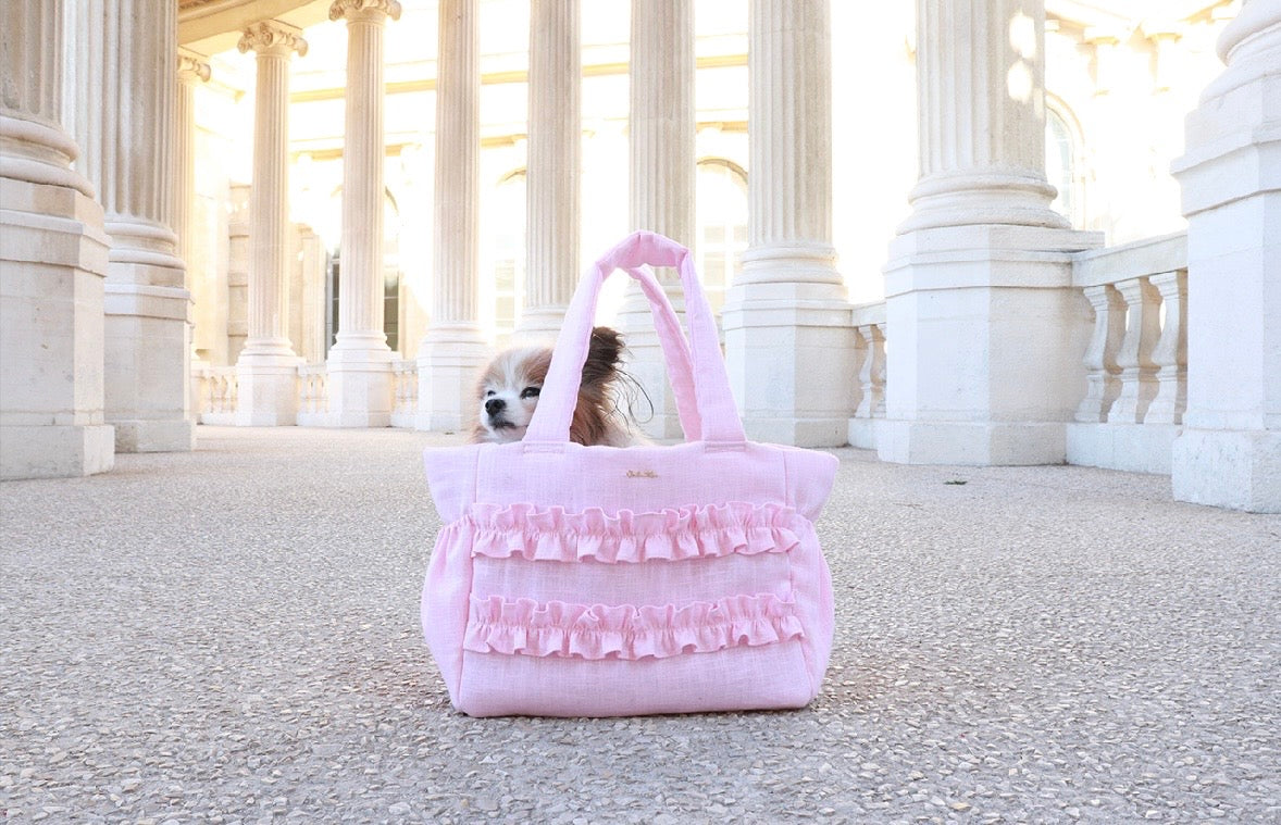 Mimtto Sherbet Linen Ruffle Bag