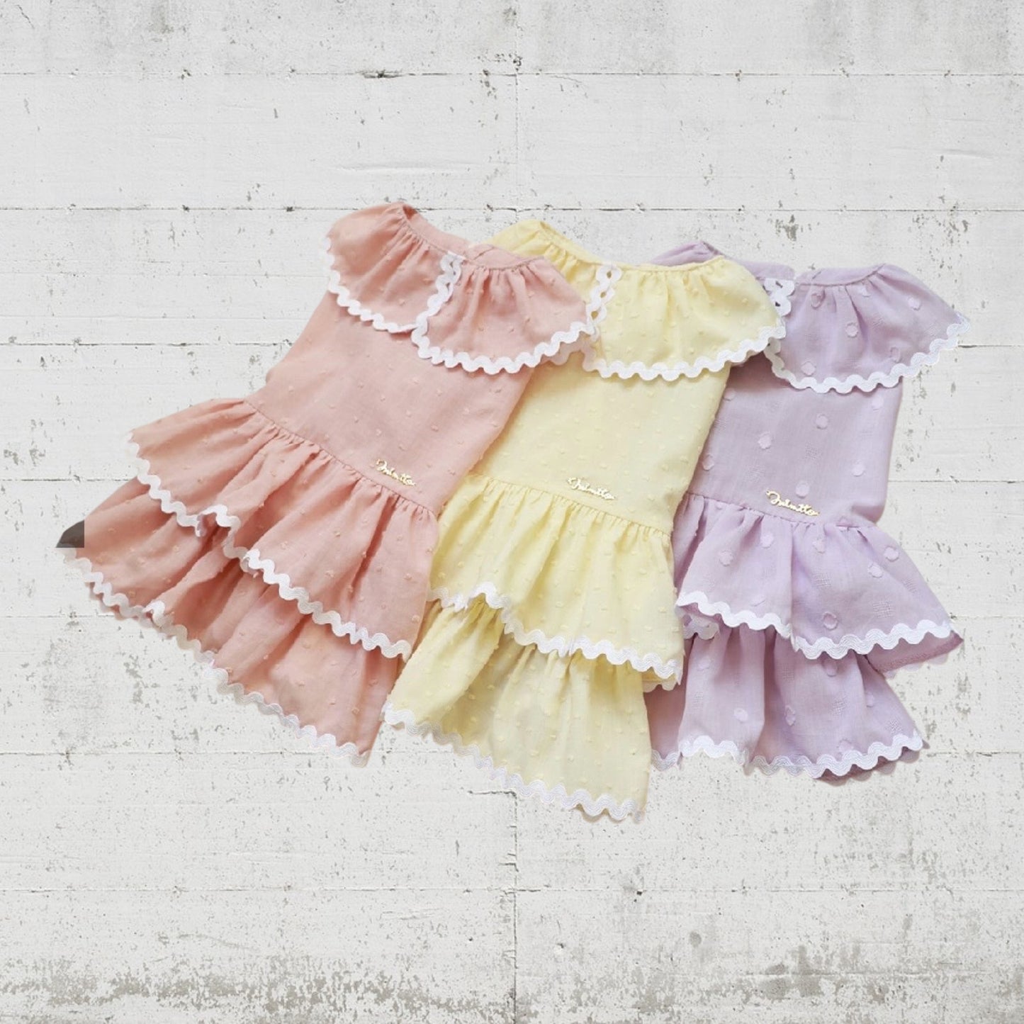 パステルポルカボットドレス