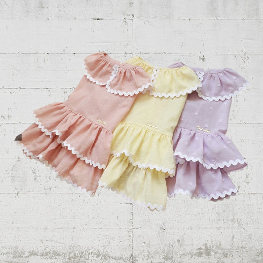 パステルポルカボットドレス