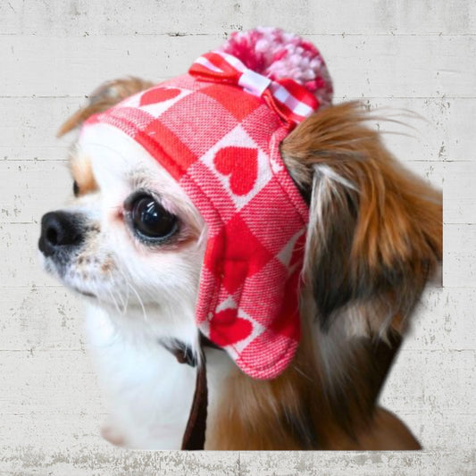 GARDEN OF EDEN ハートチェックニット帽