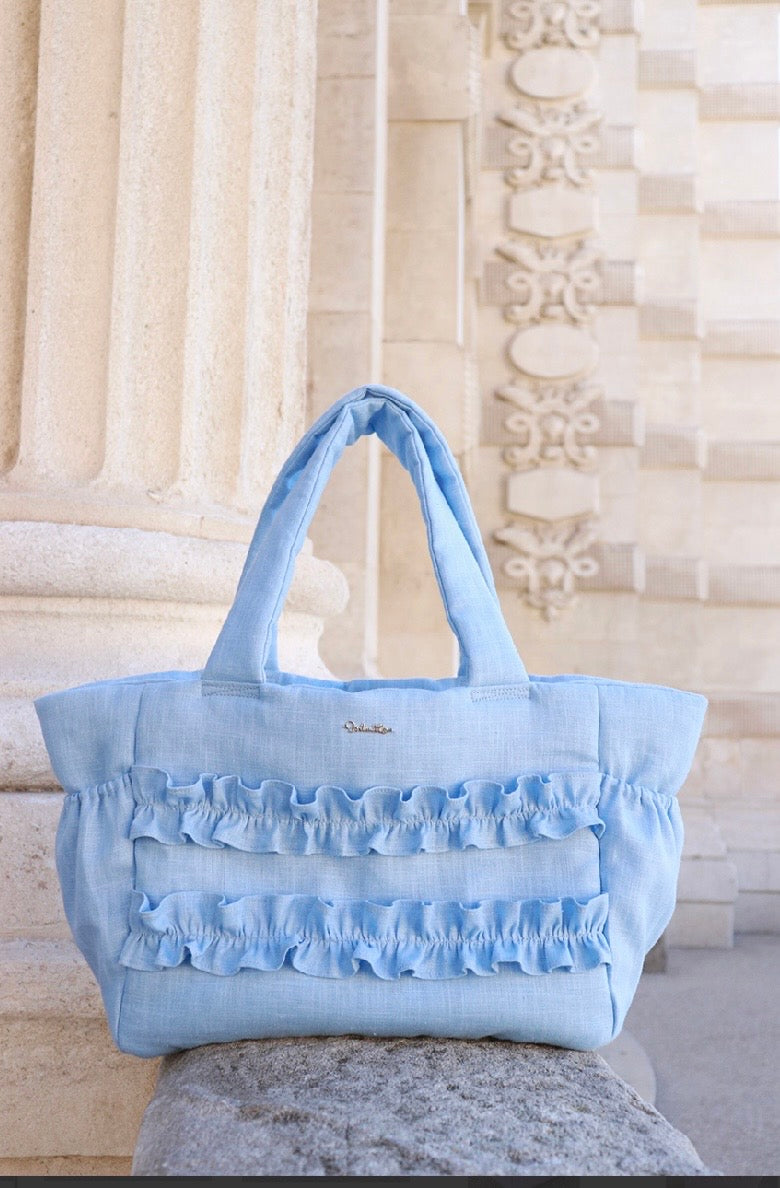 Mimtto Sherbet Linen Ruffle Bag