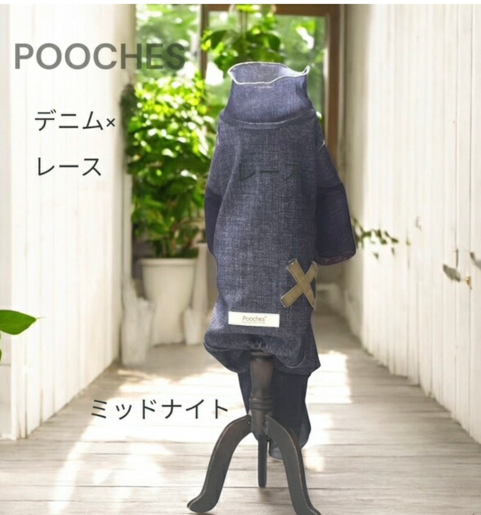 プーチーズ　デニムレース　ブーツカット