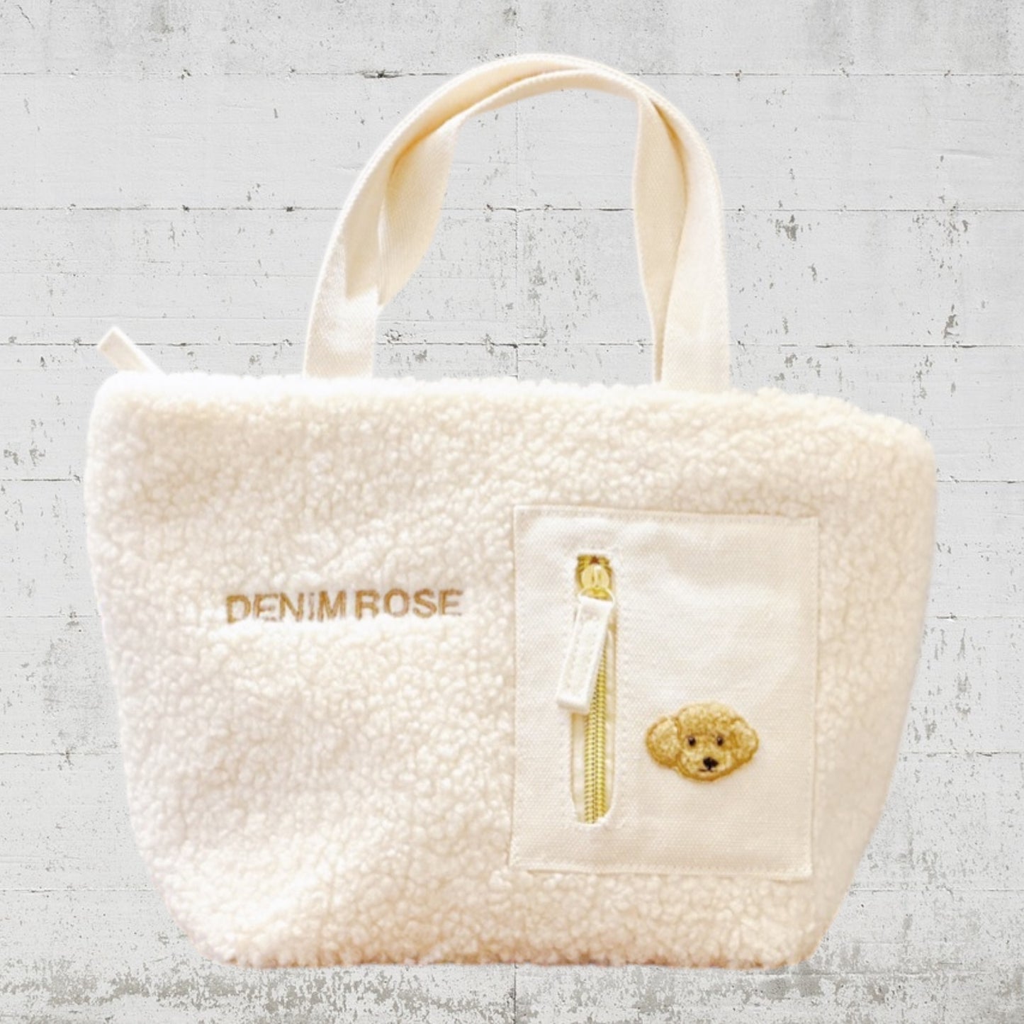 デニムローズ　ボアトート