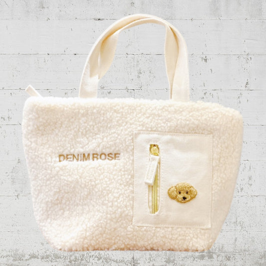 デニムローズ　ボアトート