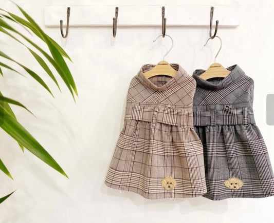DENIMROSE  ワッペンチェックワンピース