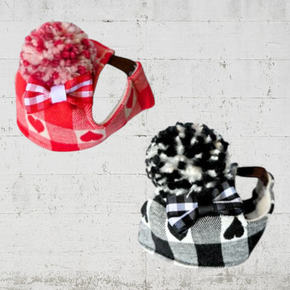 GARDEN OF EDEN ハートチェックニット帽